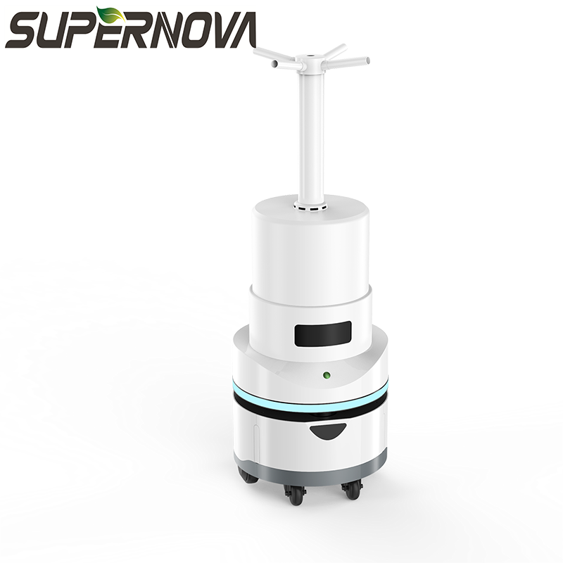 High Efficiency Anti Virus Auto-recharging Industrial Spray Disinfection Robot Atomizating Sterilization Robot
